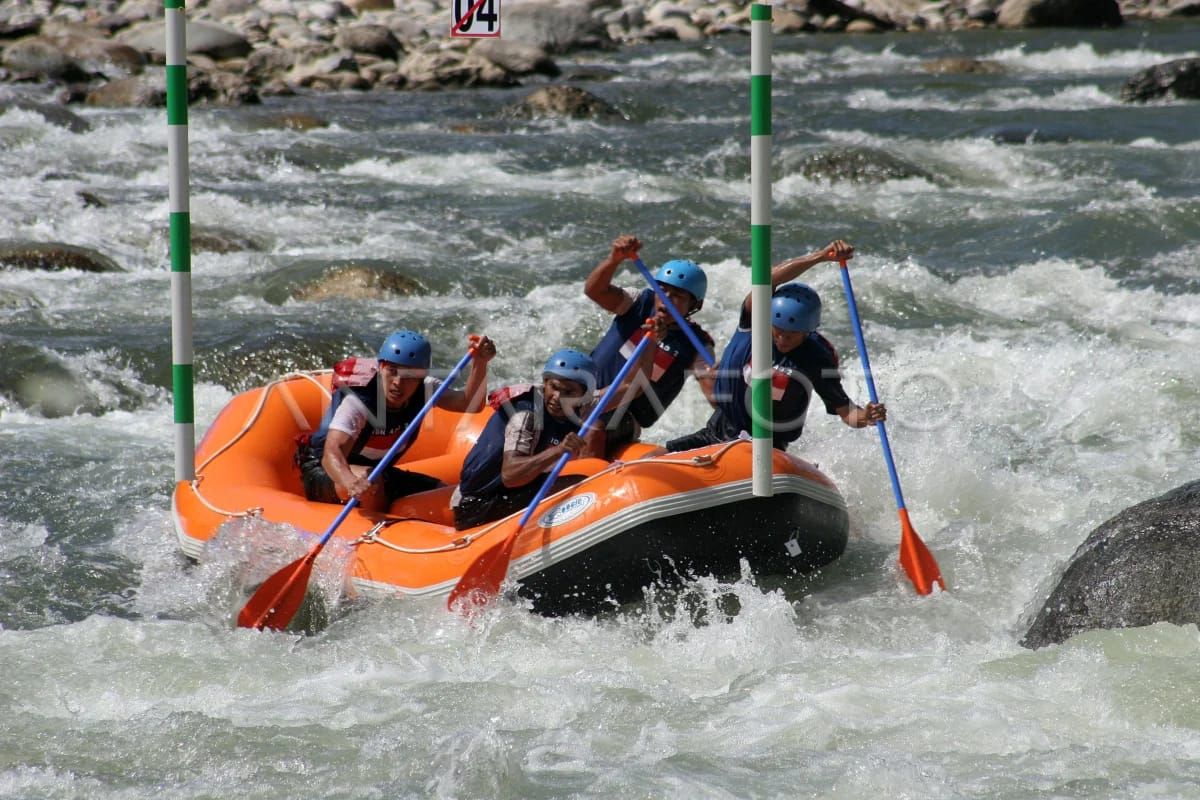 Arena arung jeram PON XXI di Aceh diselimuti keasrian hutan