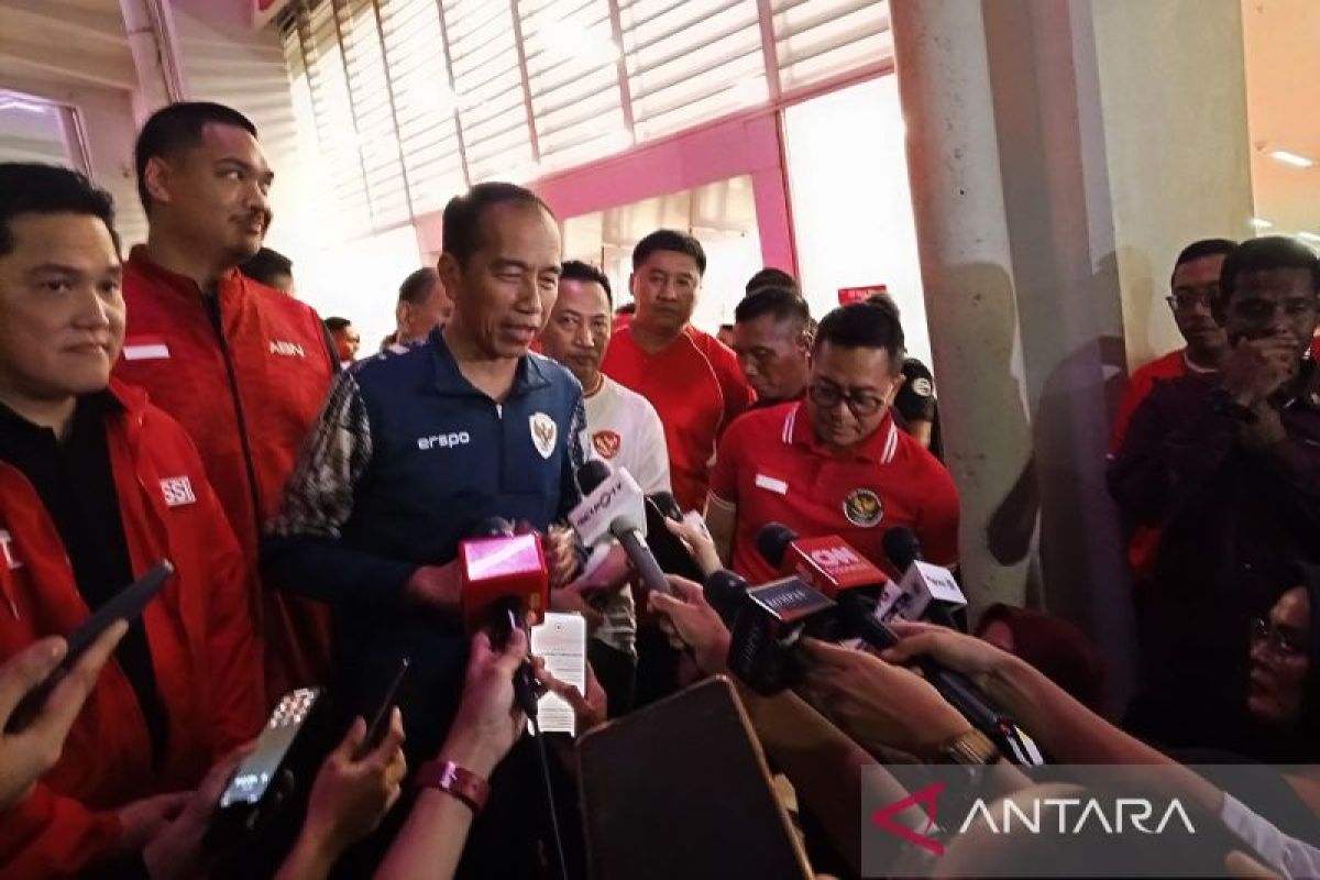 Presiden Jokowi bersyukur Timnas Indonesia tahan imbang Australia