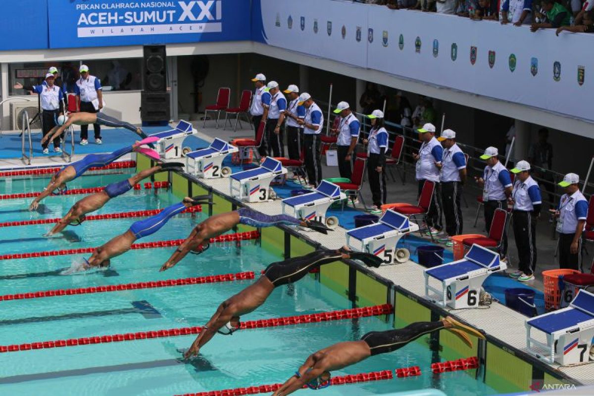 Bali dan Aceh dominasi penyisihan selam kolam men 400m bifins PON 2024