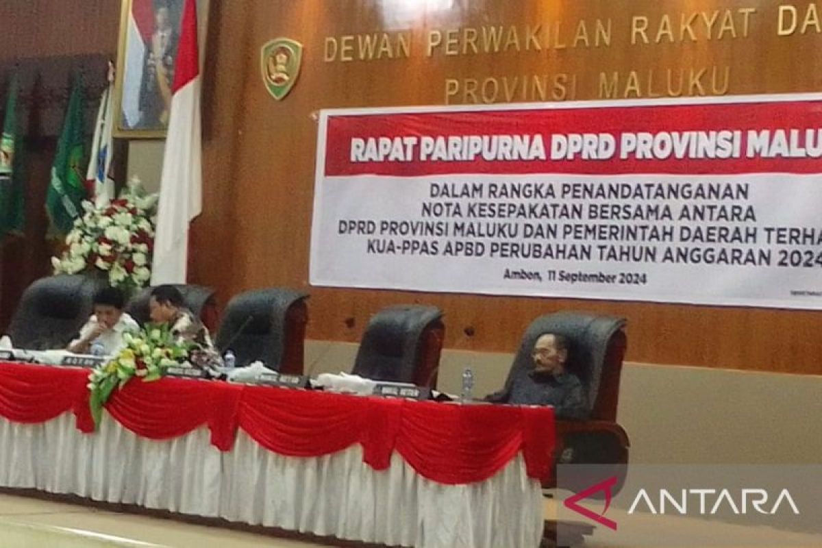 Pemprov-DPRD Maluku tandatangani nota kesepakatan KUA-PPAS APBDP 2024