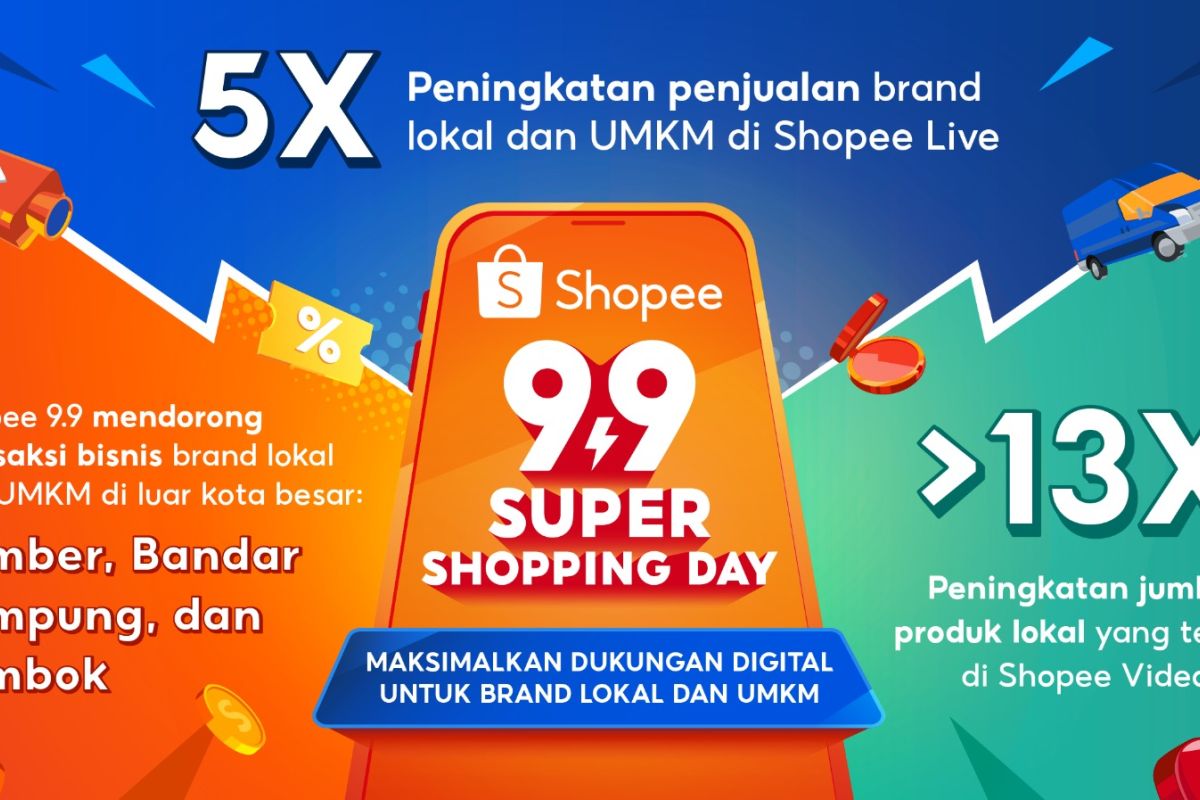 Penjualan merek lokal naik lima kali lipat pada kampanye Shopee 9.9