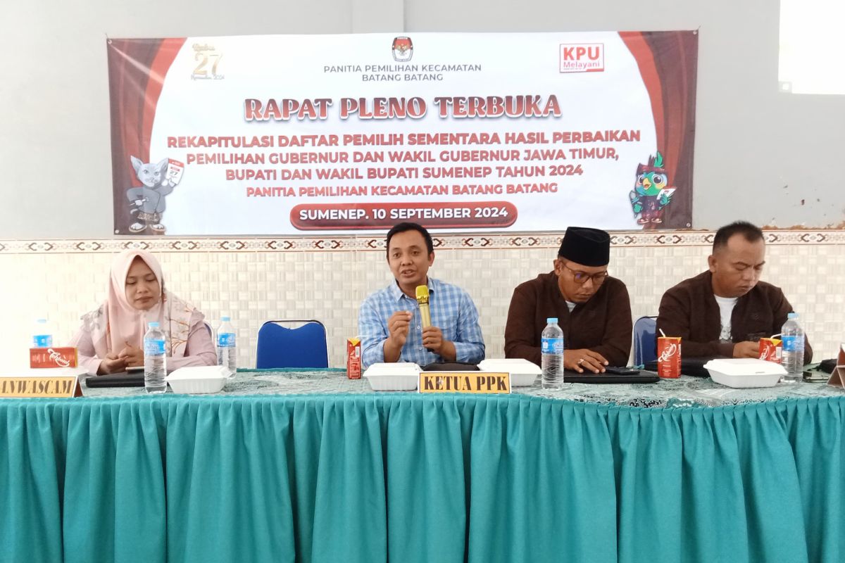 PPK di Sumenep tuntaskan rekapitulasi DPSHP Pilkada 2024