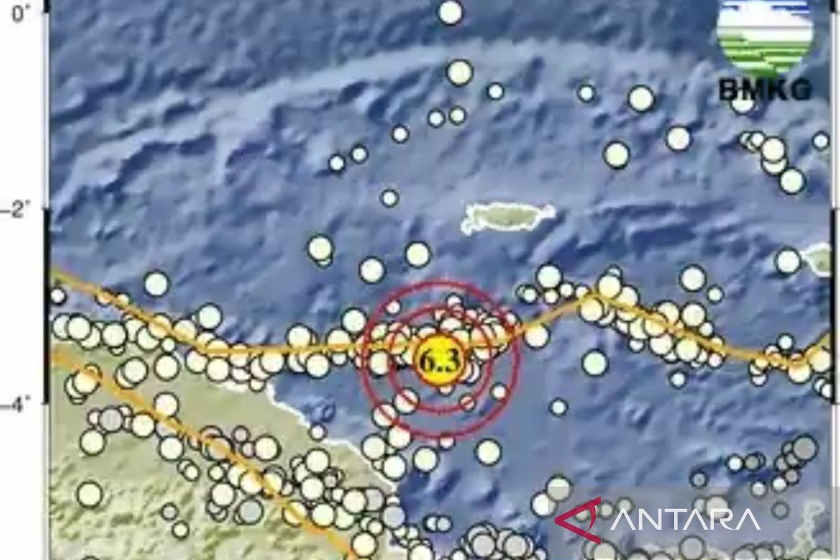 Keerom Papua diguncang gempa dengan magnitudo 6,3