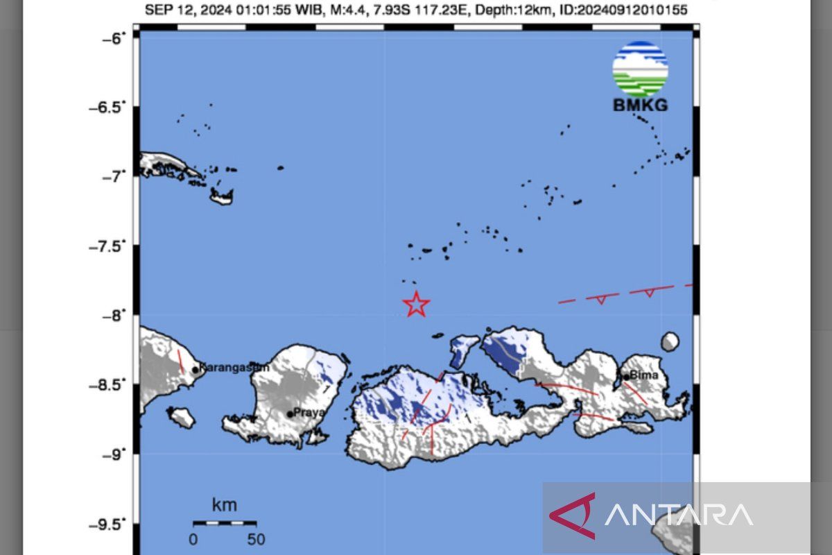 Gempa dangkal guncang Pulau Saring getaran hingga Kabupaten Sumbawa