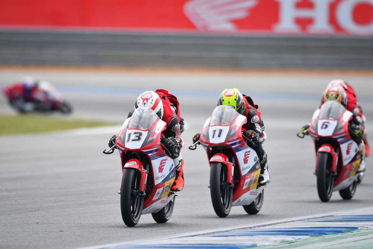 Pebalap Astra Honda cetak podium perdana di Thailand Talent Cup 2024