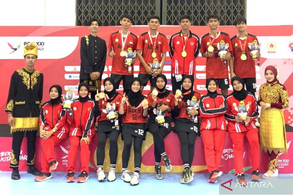 Tim korfball Aceh kunci emas perdana PON XXI nomor K4-2 di Sabang