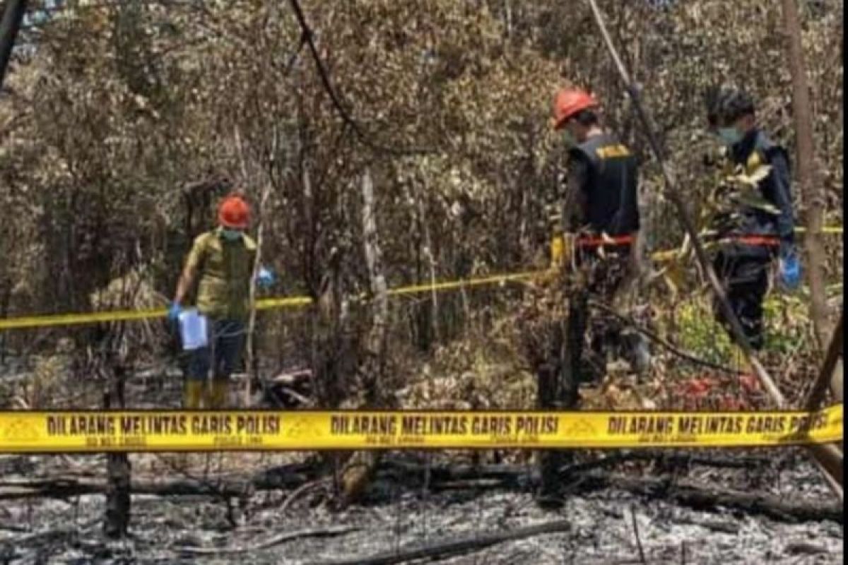 Polres Tabalong olah TKP penemuan mayat terbakar