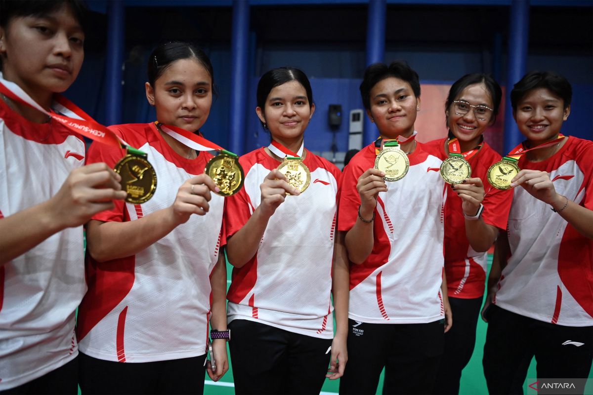 Klasemen akhir medali bulu tangkis PON 2024: Jateng juara umum