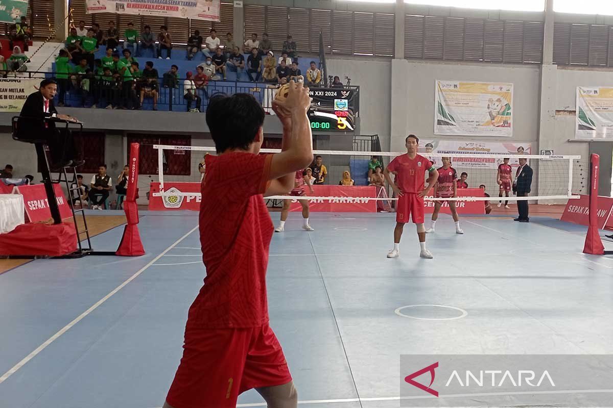 Sepak takraw - Sulsel dan Jatim ke semifinal final nomor tim ganda