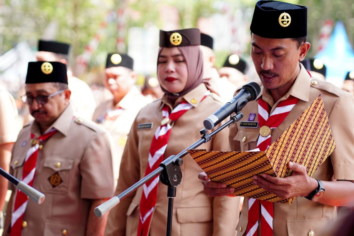 Saidi Mansyur dilantik sebagai Ketua Kwarcab Gerakan Pramuka Banjar