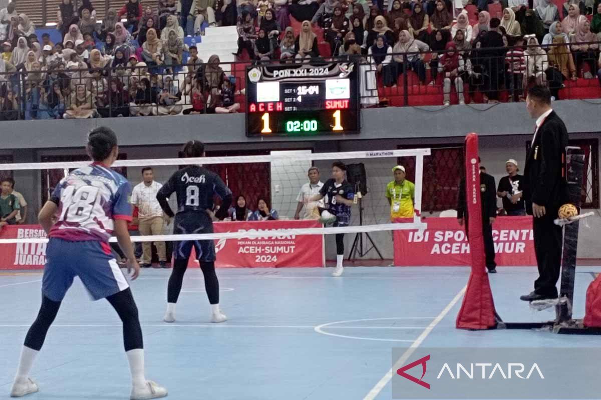 Aceh dampingi Jatim ke semifinal sepak takraw nomor tim ganda putri