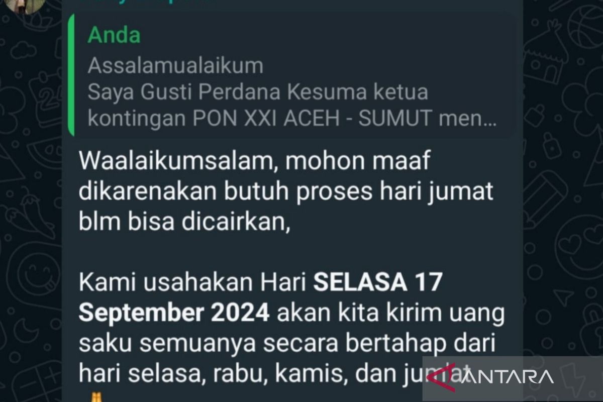 Dispora Kalsel minta maaf keterlambatan pencairan uang saku atlet PON XXI