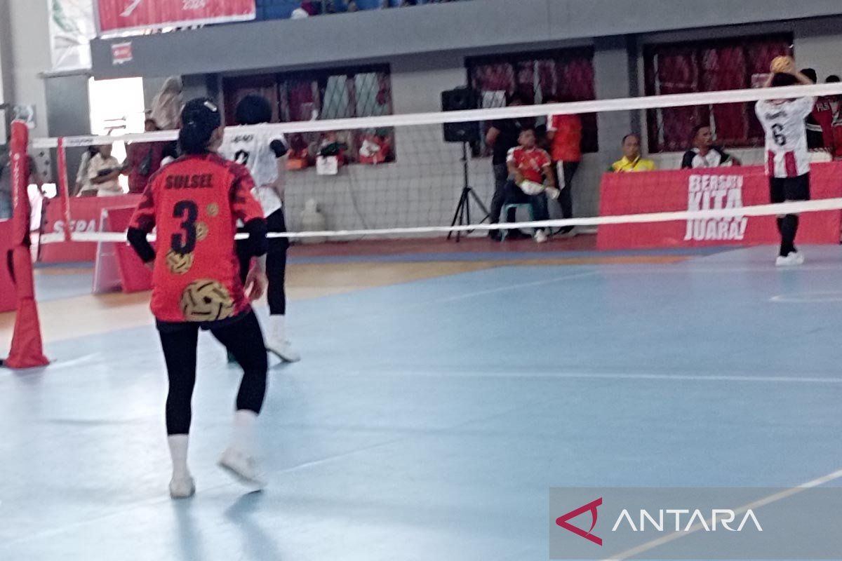 Sepak takraw - Tim putri Sulsel rebut emas usai kalahkan Jakarta