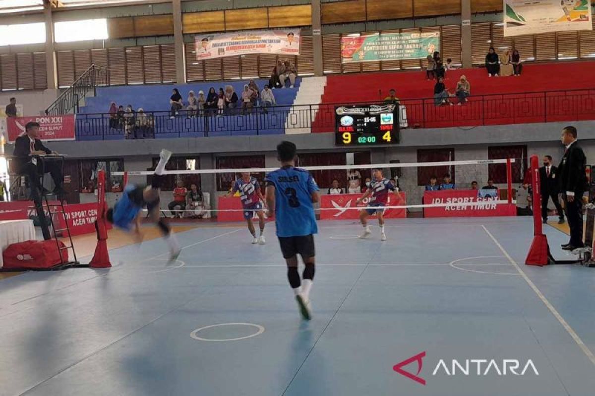 Tim sepak takraw Sulsel jumpa Jatim di final nomor tim ganda putra