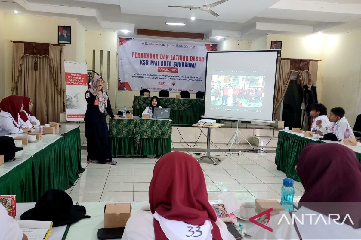 Puluhan calon KSR PMI Kota Sukabumi jalani diklatsar relawan kemanusiaan