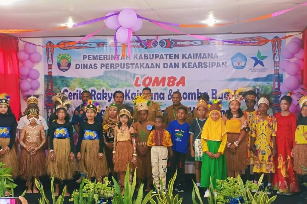 Dinas Perpustakaan Kaimana gelar lomba cerita rakyat antar pelajar SD