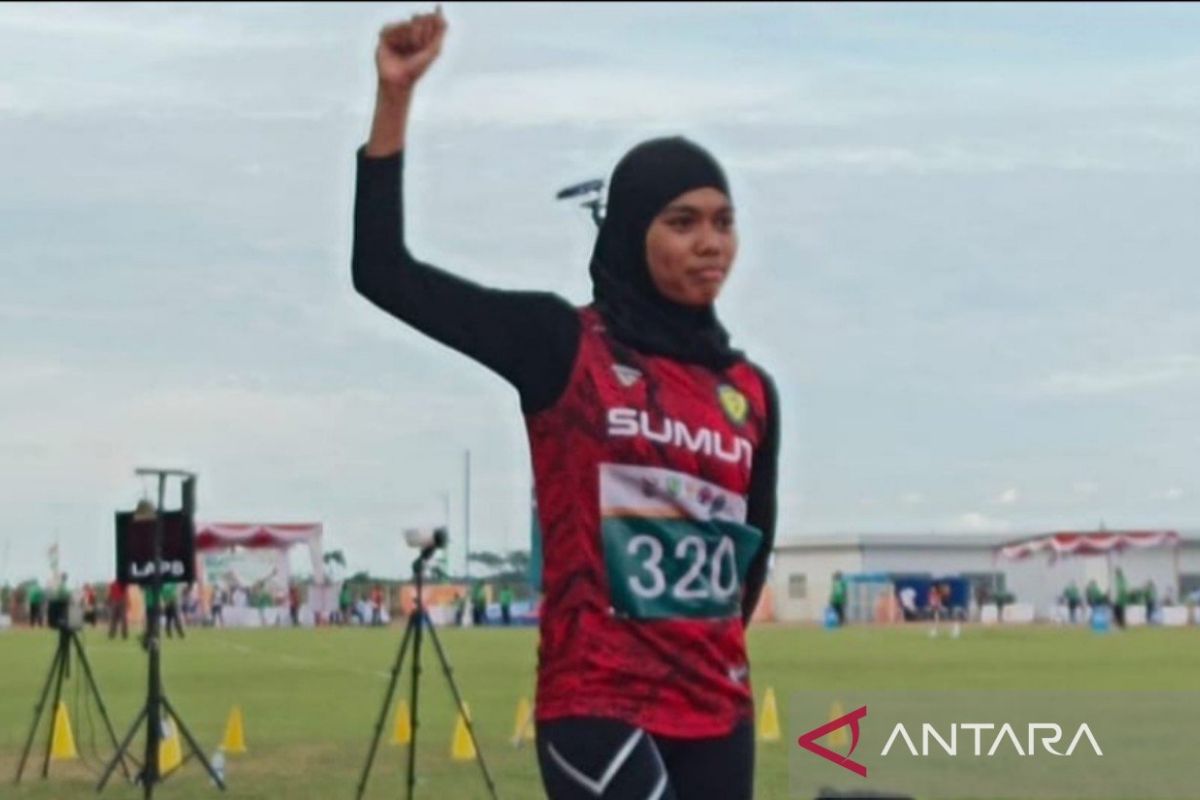 N Sumatra runner wins three golds, competes against herself