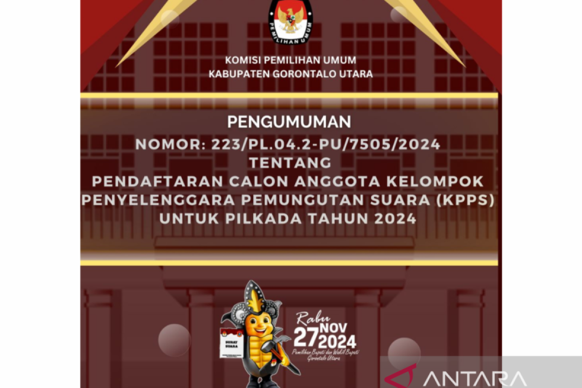 Pengumuman KPU Gorontalo Utara