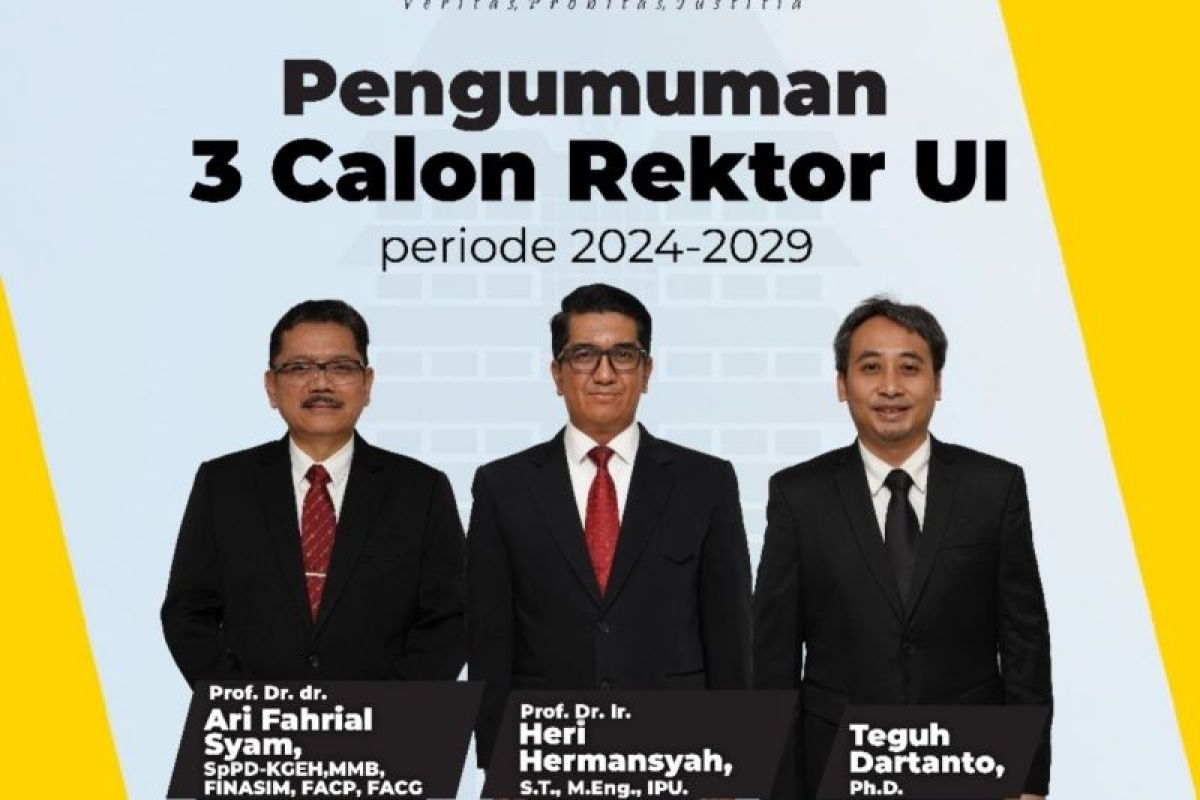 UI tetapkan tiga calon rektor periode 2024-2029