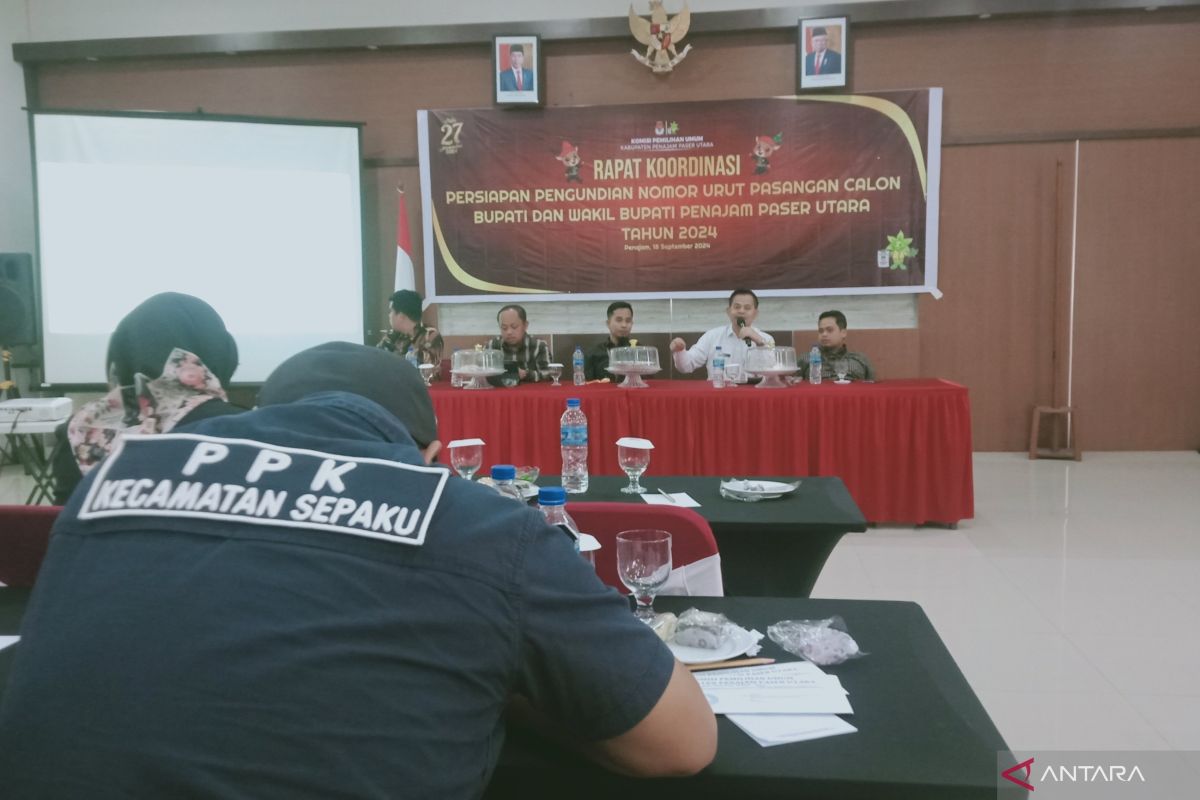 Penetapan paslon bupati Penajam  dirangkai pengundian nomor urut