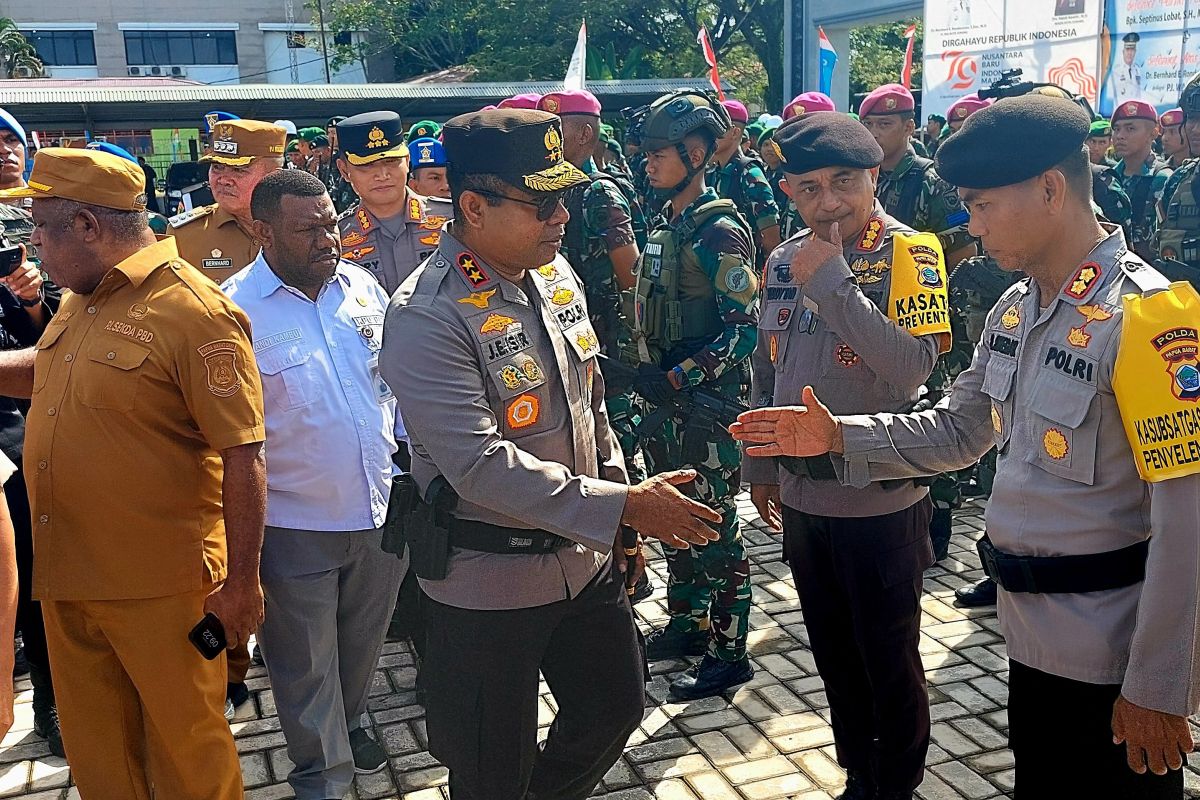 1.408 anggota TNI-Polri amankan penetapan paslon gubernur-wagub PBD