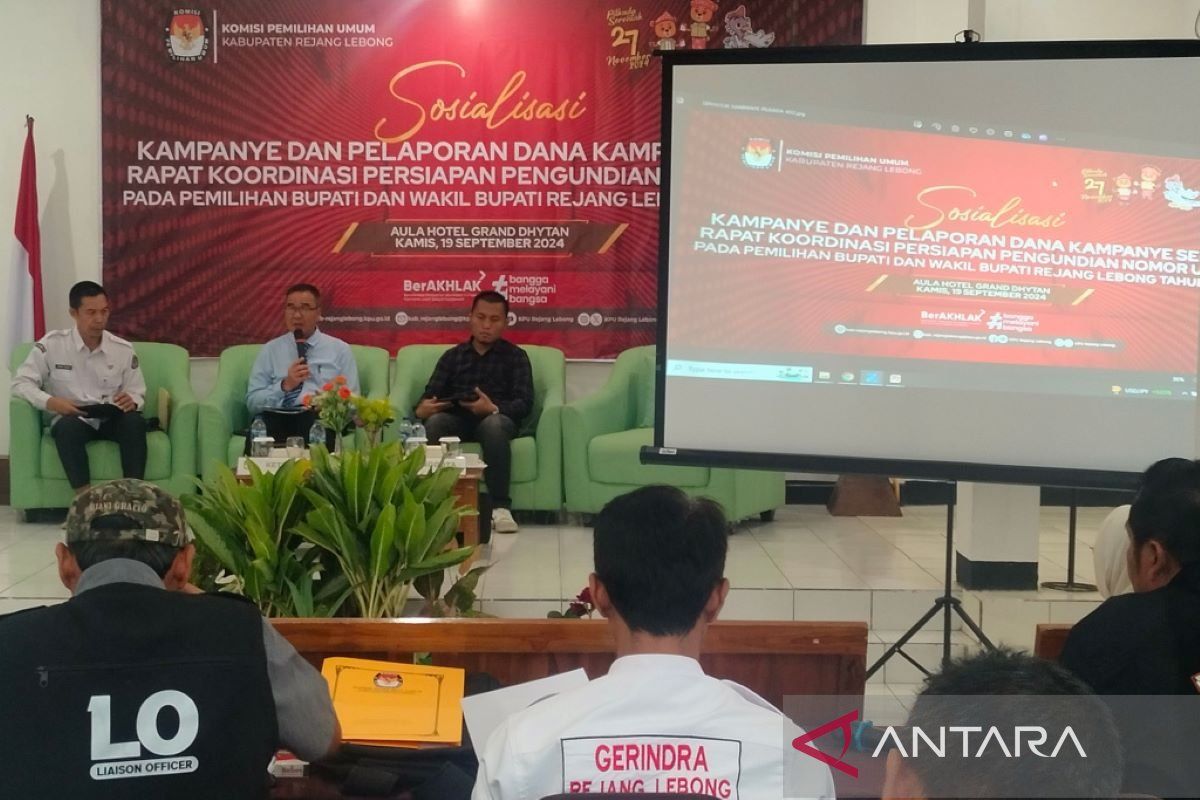 KPU Rejang Lebong sosialisasikan pelaporan dana kampanye Pilkada 2024