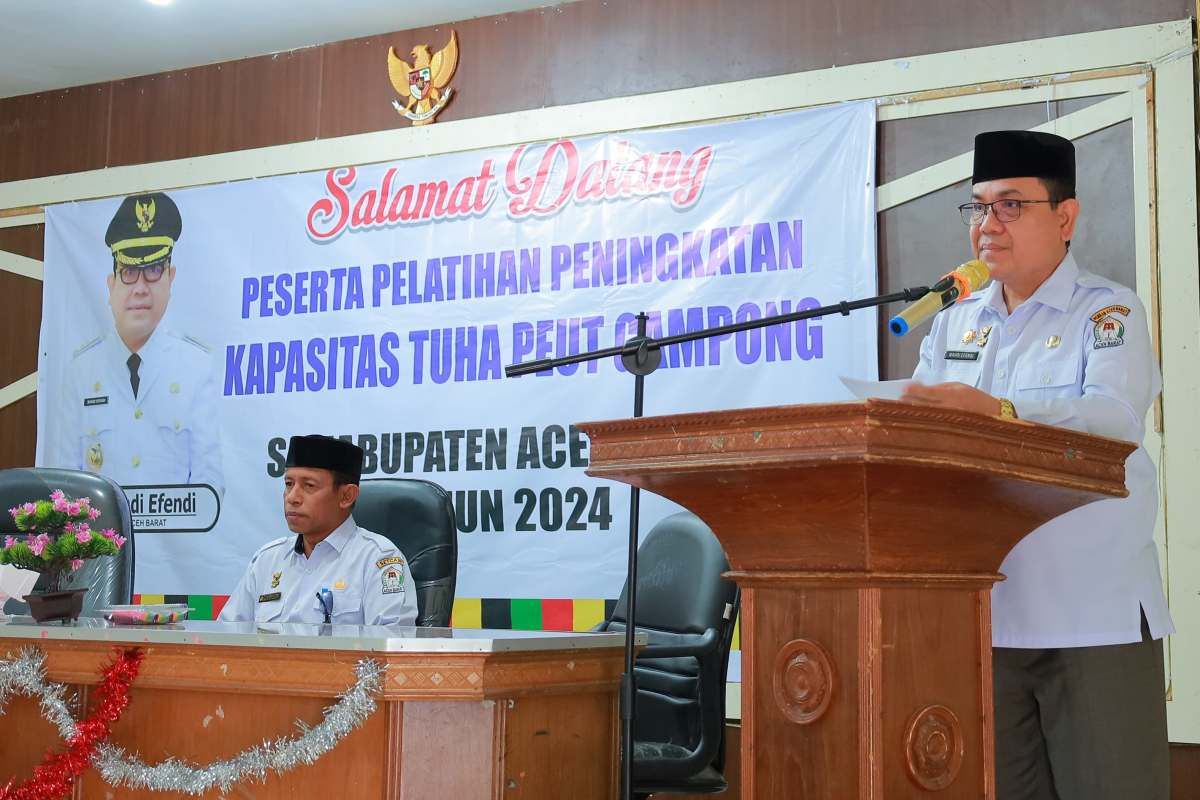 Pemkab Aceh Barat gelar pelatihan penguatan pemerintah gampong untuk tuha peut