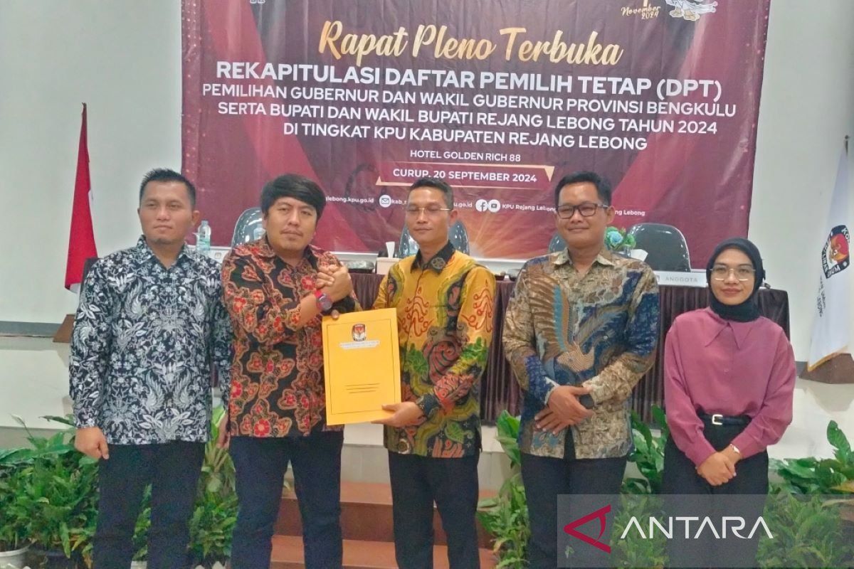 KPU Rejang Lebong tetapkan DPT Pilkada 2024 sebanyak 208.094 jiwa