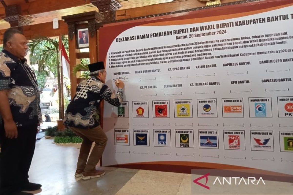 Bantul gelar Deklarasi Damai untuk Pilkada 2024