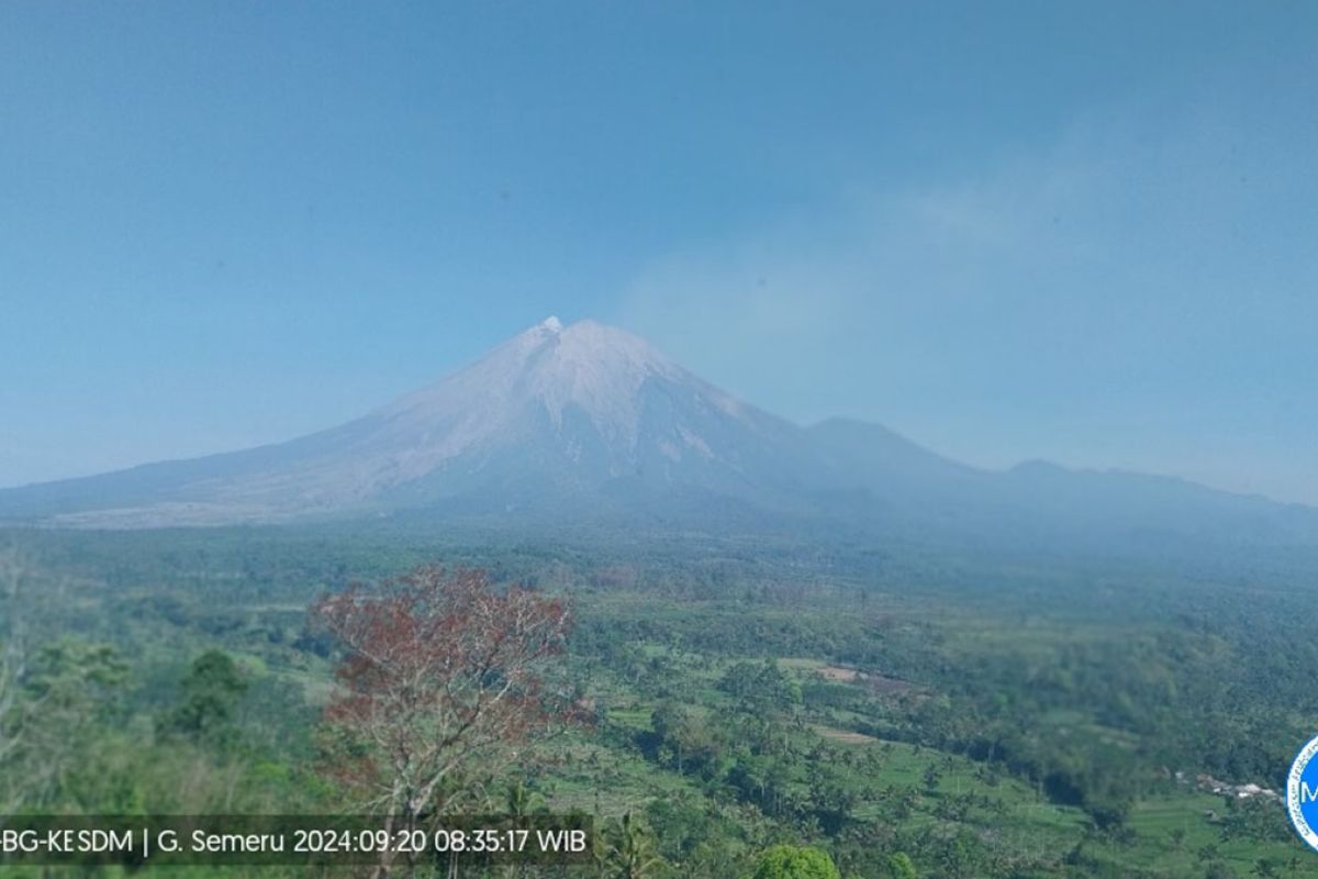 Gunung Semeru erupsi hingga  sembilan kali pada Jumat pagi