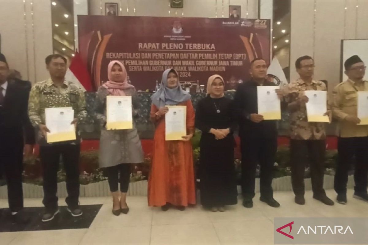 KPU Kota Madiun tetapkan 154.712 pemilih masuk DPT Pilkada 2024