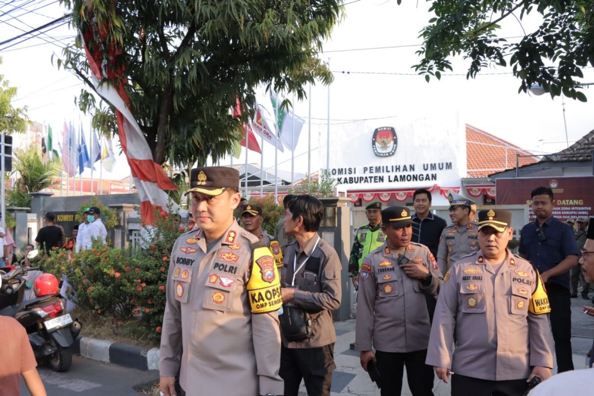 Polres Lamongan siagakan 177 personel pada penetapan Paslon Pilkada 2024