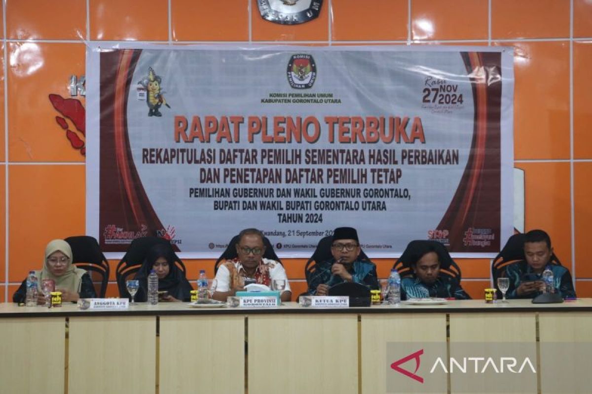 KPU Gorontalo Utara resmi tetapkan DPT Pilkada