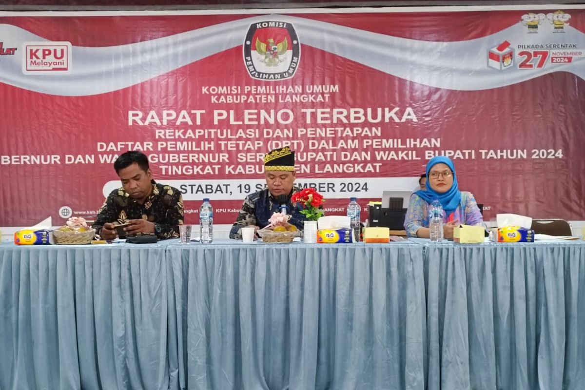 KPU Langkat tetapkan DPT pilkada 781.526 pemilih