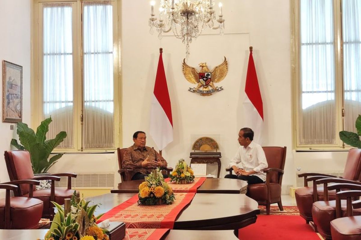 Presiden Jokowi terima kunjungan Susilo Bambang Yudhoyono di Istana