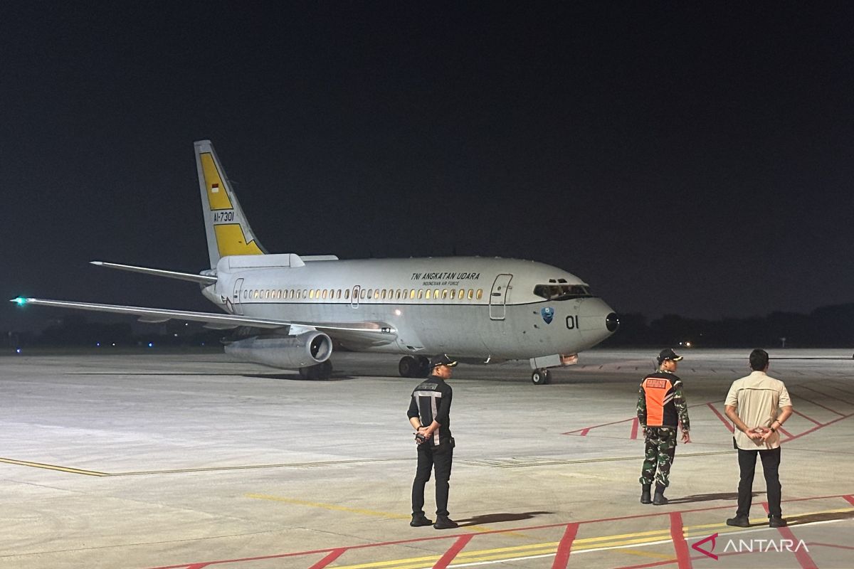 Pilot Philip Mark Mehrtens tiba di Lanud Halim Perdanakusuma