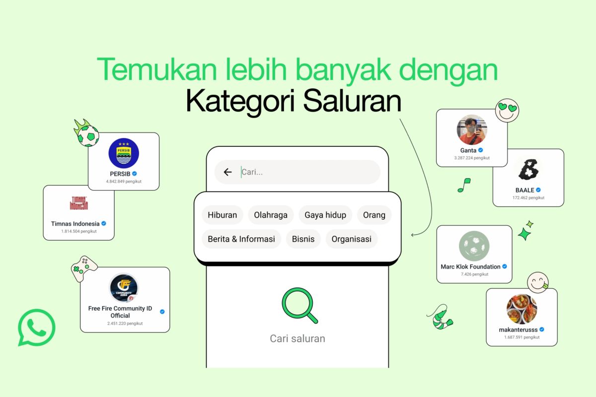 WhatsApp hadirkan fitur baru Kategori Saluran untuk memudahkan pengguna