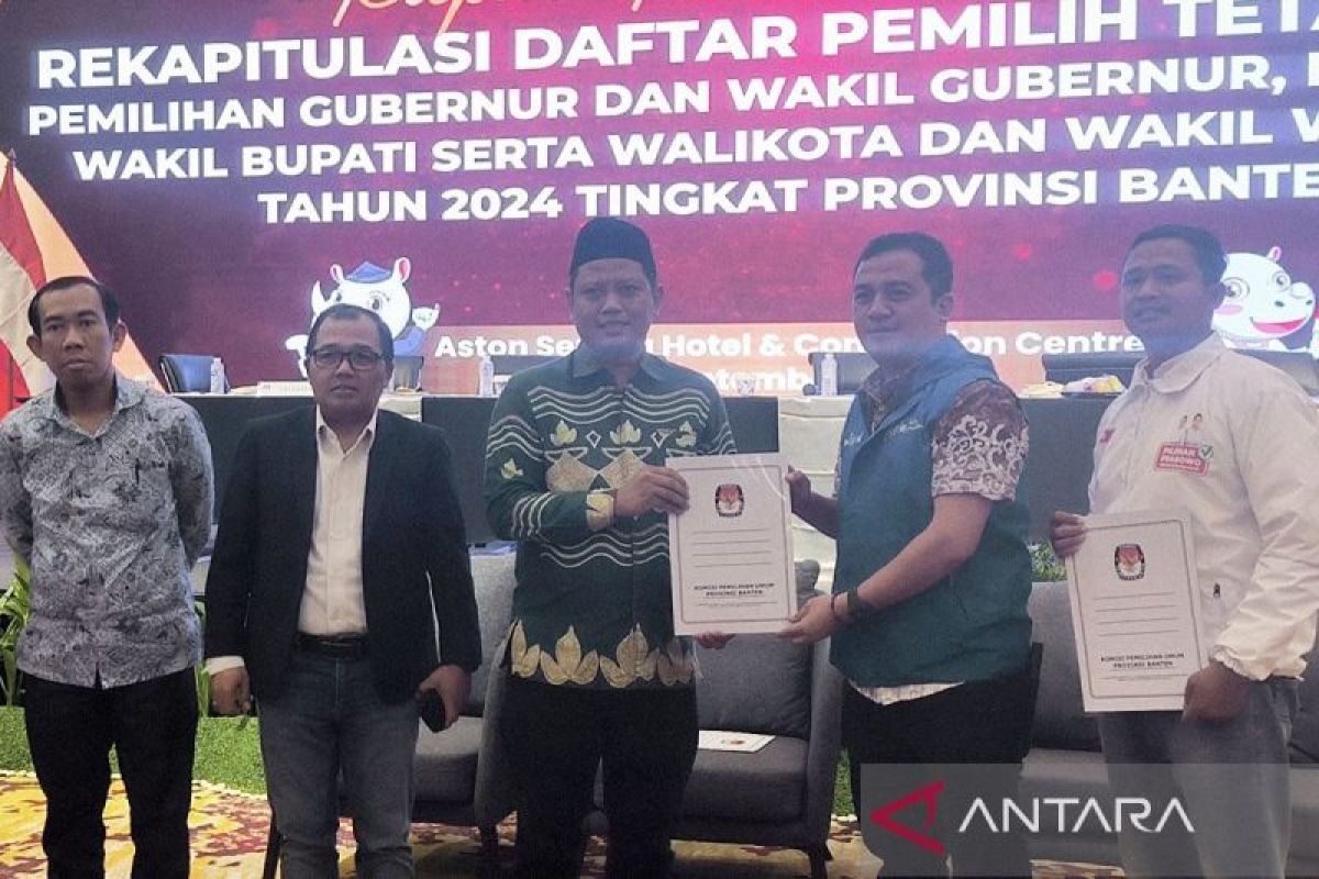 KPU Banten tetapkan dua pasangan calon pada Pilkada 2024