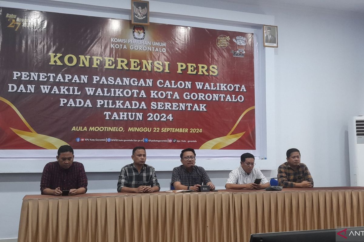 KPU Kota Gorontalo tetapkan empat pasangan peserta Pilkada 2024