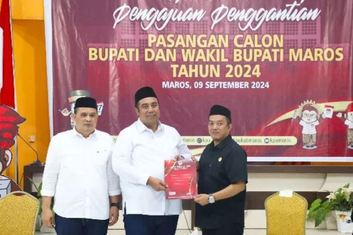 Chaidir-Muetazim ditetapkan paslon tunggal Pilkada Maros  