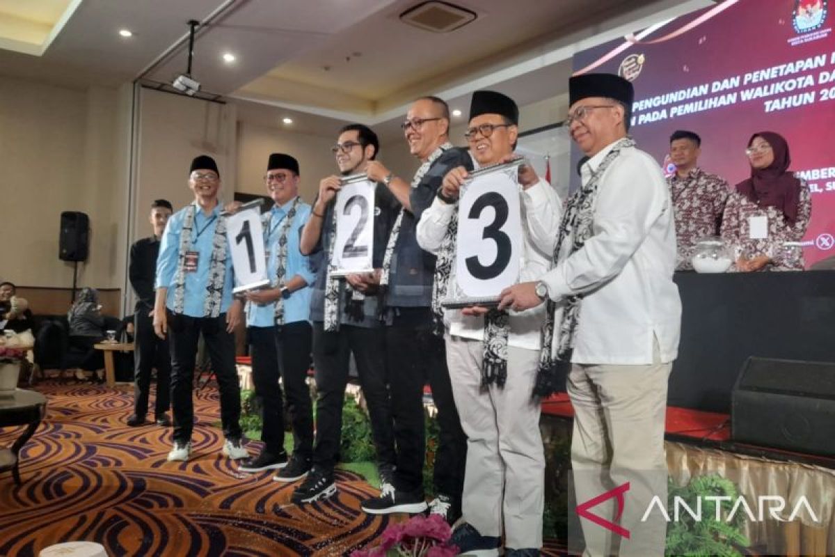 KPU tetapkan nomor urut calon Wali-Wakil Wali Kota Sukabumi pada Pilkada 2024