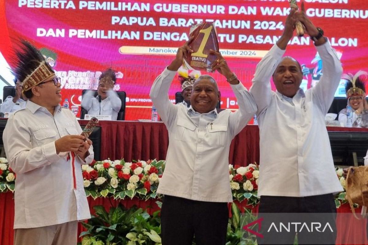 KPU Papua Barat tetapkan paslon tunggal DoaMu dapat nomor urut 1