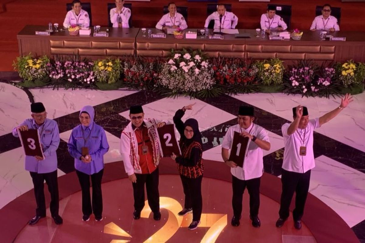 KPU Sumsel tetapkan nomor urut peserta Pilkada 2024