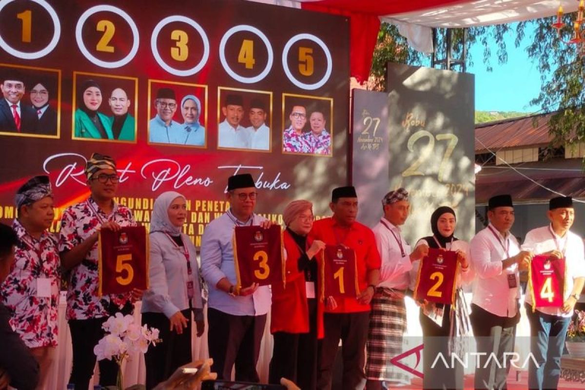 Lima calon wali kota Baubau memaknai nomor urut yang didapat