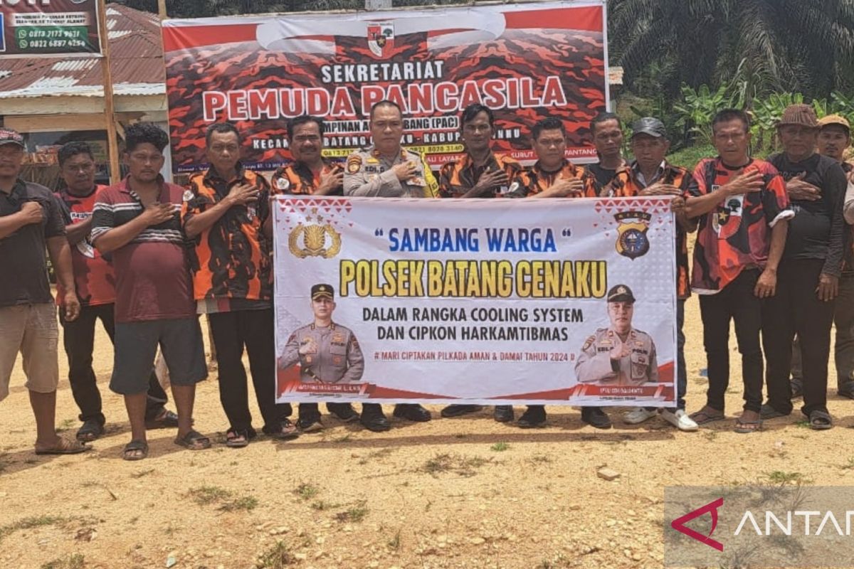 Polsek Batang Cenaku bersama PP deklarasi pilkada damai