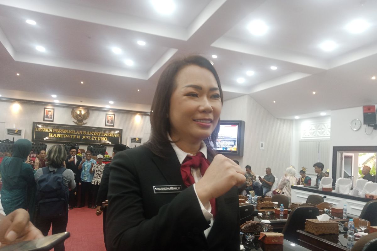 Vina Cristyn Ferani jabat ketua sementara DPRD Belitung 2024-2029