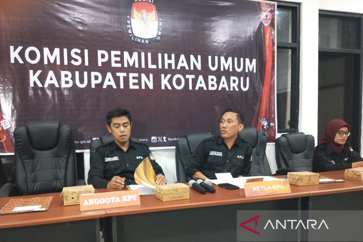 KPU Kotabaru tetapkan tiga Paslon Bupati-Wakil Bupati pilkada 2024