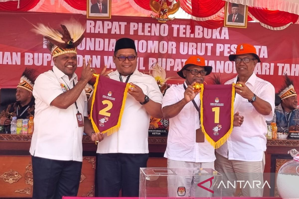 KPU Manokwari tetapkan nomor urut Paslon Bupati-Wakil Bupati