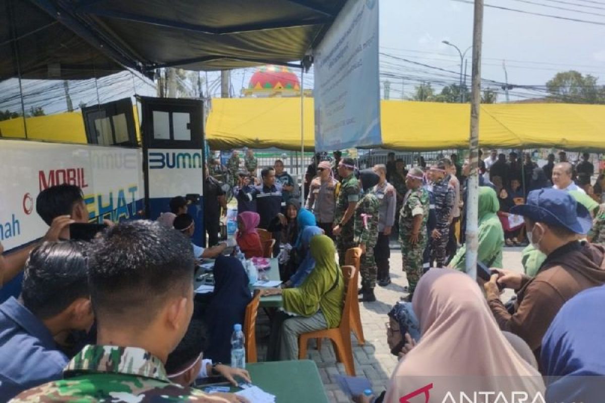 Mobil Sehat Timah-Korem 045 gelar layanan kesehatan