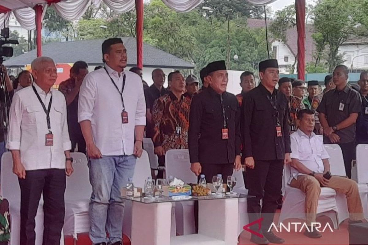 Disini tempat kampanye perdana pasangan calon Gubernur Edy Rahmayadi